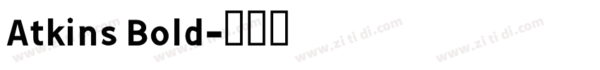 Atkins Bold字体转换
